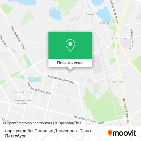 Карта парк усадьбы Орловых-Денисовых