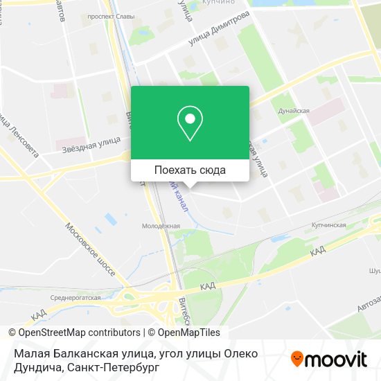 Карта Малая Балканская улица, угол улицы Олеко Дундича
