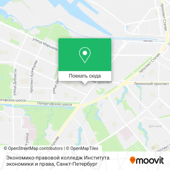 Карта Экономико-правовой колледж Института экономики и права