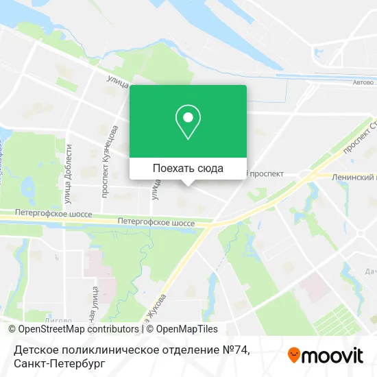 Карта Детское поликлиническое отделение №74