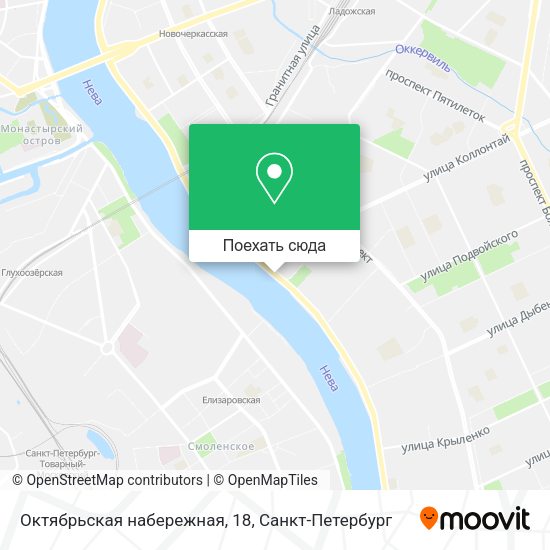 Карта Октябрьская набережная, 18