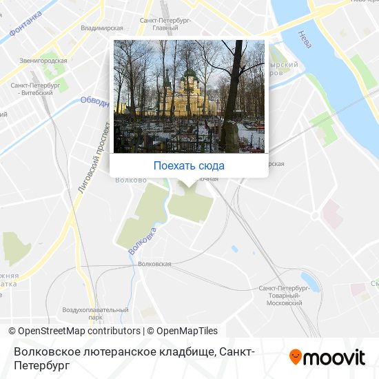 Карта Волковское лютеранское кладбище
