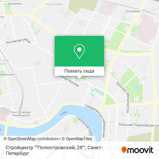 Карта Стройцентр ""Полюстровский, 28""