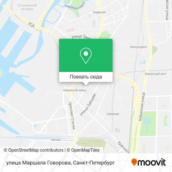Карта улица Маршала Говорова