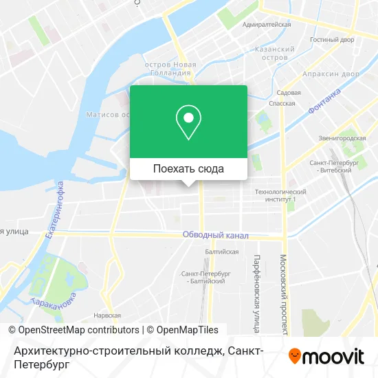Карта Архитектурно-строительный колледж