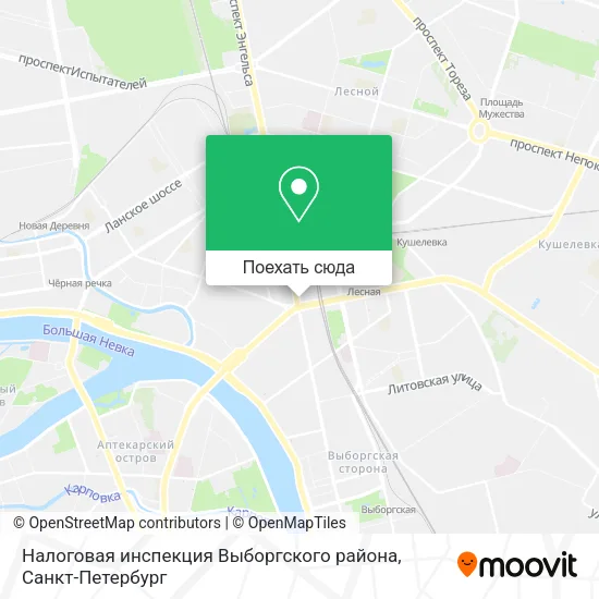 Карта Налоговая инспекция Выборгского района