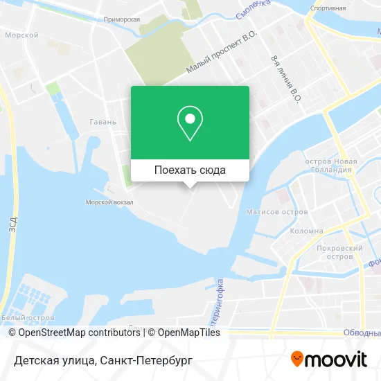 Карта Детская улица