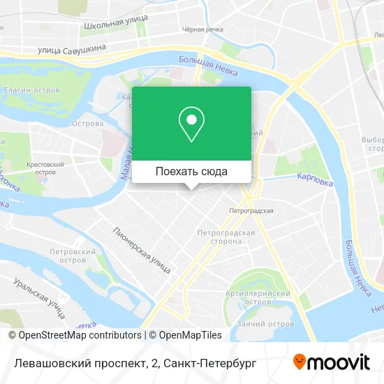 Карта Левашовский проспект, 2