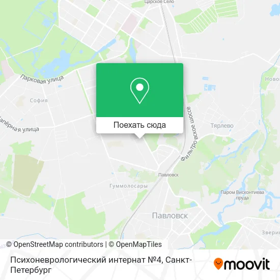Карта Психоневрологический интернат №4
