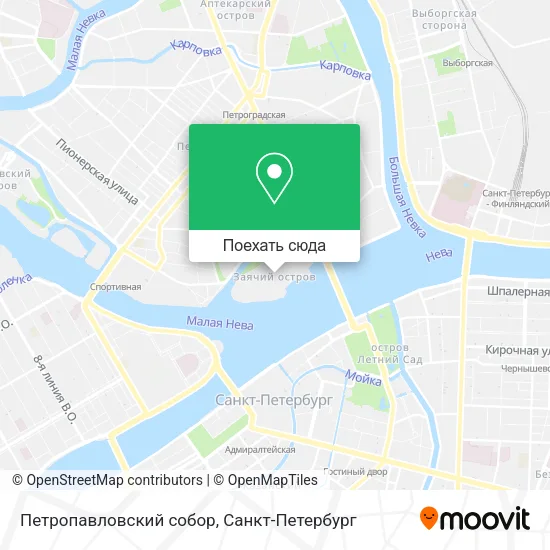 Карта Петропавловский собор