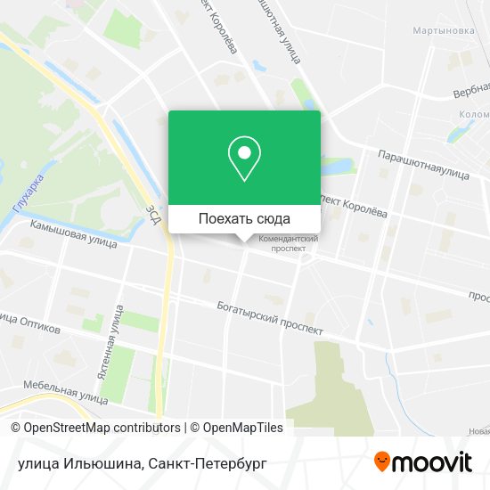 Карта улица Ильюшина