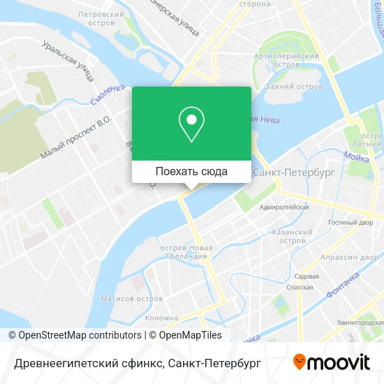 Карта Древнеегипетский сфинкс