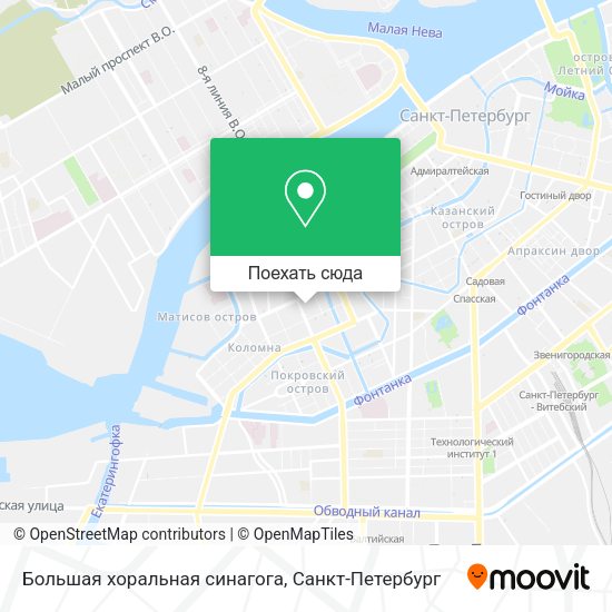 Карта Большая хоральная синагога