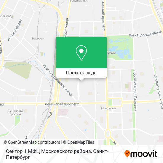 Карта Сектор 1 МФЦ Московского района