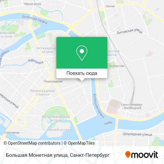 Карта Большая Монетная улица