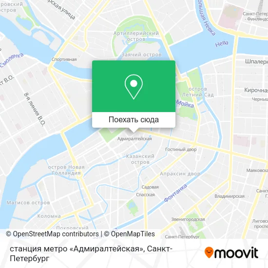 Карта станция метро «Адмиралтейская»