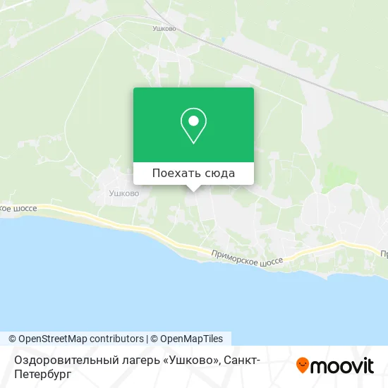 Карта Оздоровительный лагерь «Ушково»