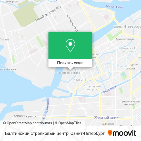 Карта Балтийский стрелковый центр