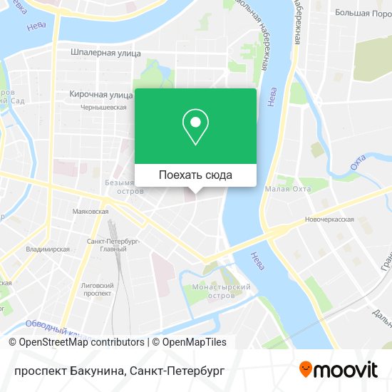 Карта проспект Бакунина