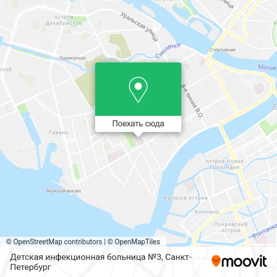 Карта Детская инфекционная больница №3