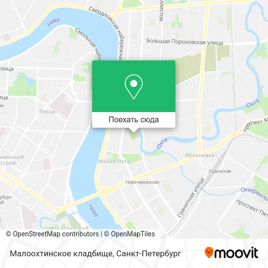 Карта Малоохтинское кладбище