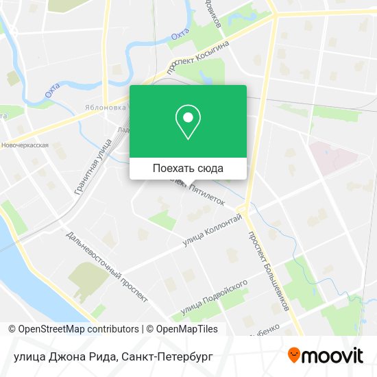 Карта улица Джона Рида