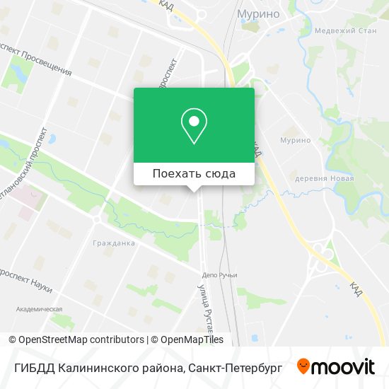 Карта ГИБДД Калининского района