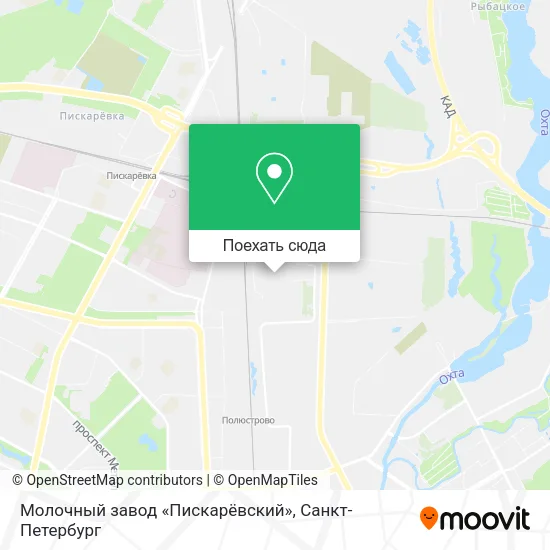 Карта Молочный завод «Пискарёвский»