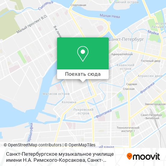Карта Санкт-Петербургское музыкальное училище имени Н.А. Римского-Корсакова
