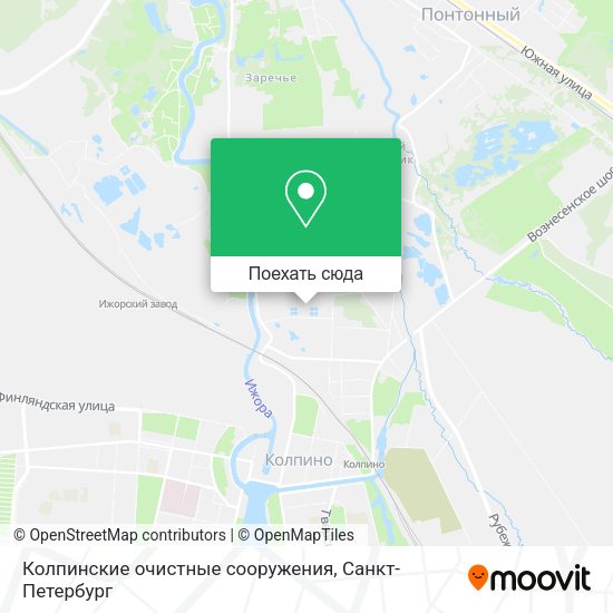 Карта Колпинские очистные сооружения