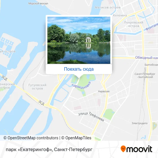Карта парк «Екатерингоф»