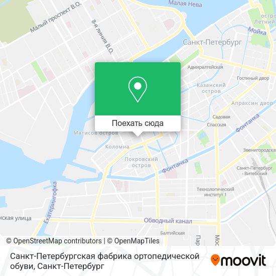 Карта Санкт-Петербургская фабрика ортопедической обуви