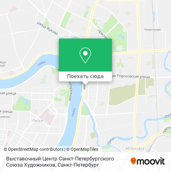 Карта Выставочный Центр Санкт-Петербургского Союза Художников