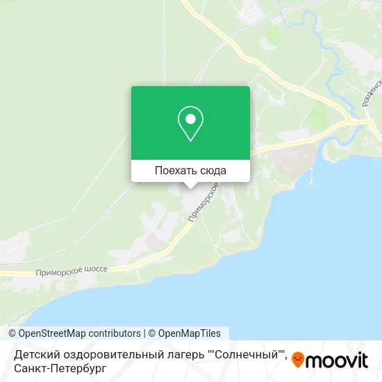 Карта Детский оздоровительный лагерь ""Солнечный""