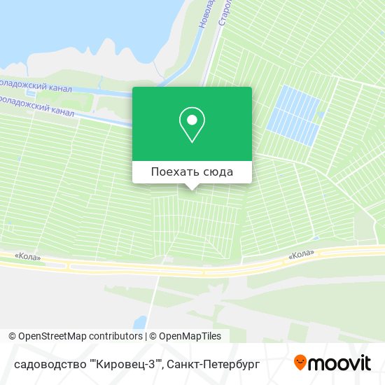 Карта садоводство ""Кировец-3""