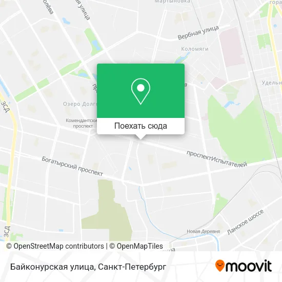 Карта Байконурская улица