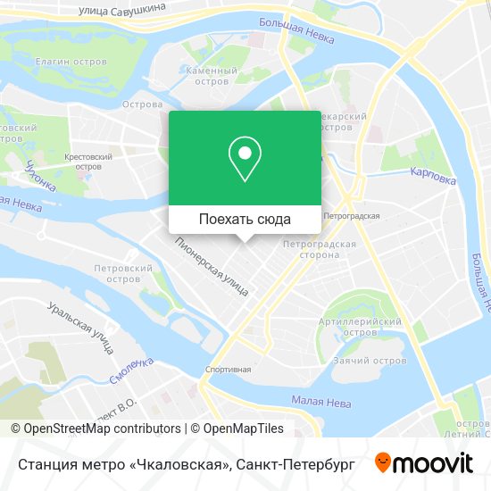 Карта Станция метро «Чкаловская»