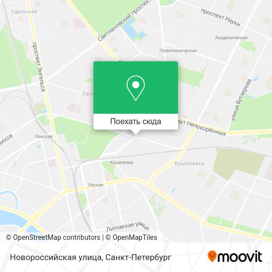 Карта Новороссийская улица
