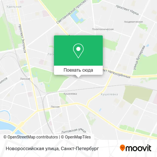 Карта Новороссийская улица