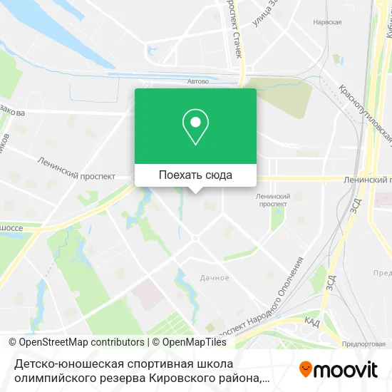 Карта Детско-юношеская спортивная школа олимпийского резерва Кировского района