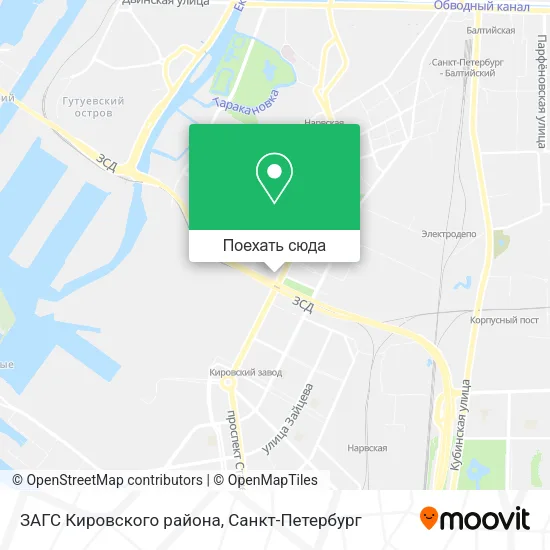 Карта ЗАГС Кировского района