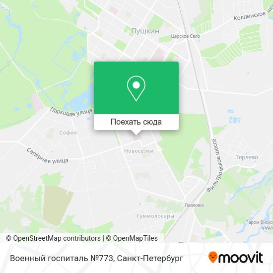 Карта Военный госпиталь №773