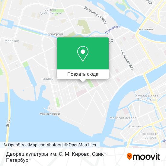 Карта Дворец культуры им. С. М. Кирова