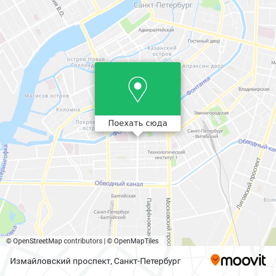 Карта измайловский проспект