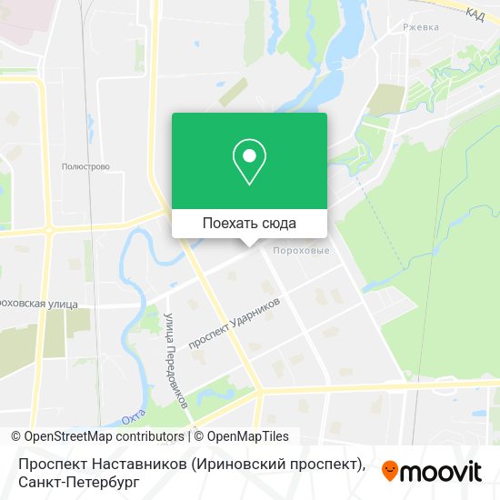 Карта Проспект Наставников (Ириновский проспект)