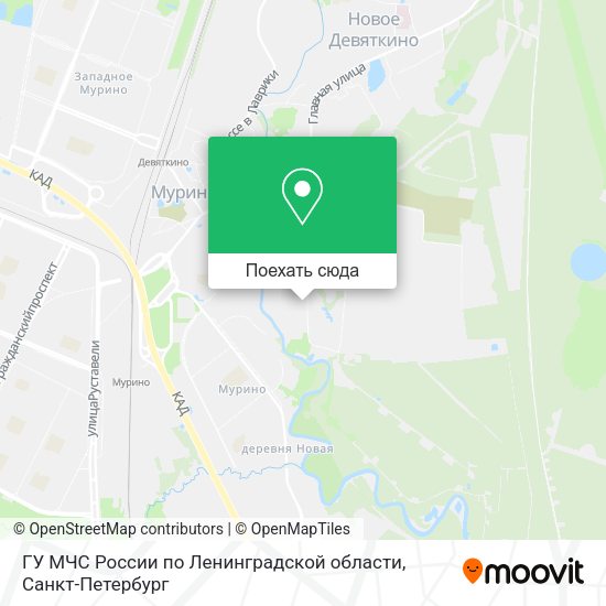 Карта ГУ МЧС России по Ленинградской области