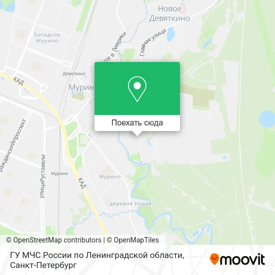 Карта ГУ МЧС России по Ленинградской области