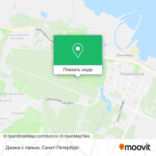 Карта Диана с ланью
