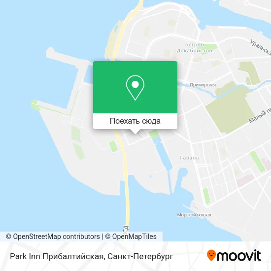 Карта Park Inn Прибалтийская