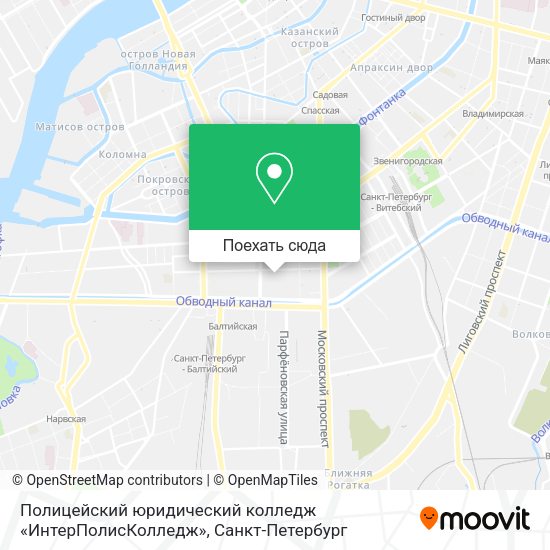 Карта Полицейский юридический колледж «ИнтерПолисКолледж»